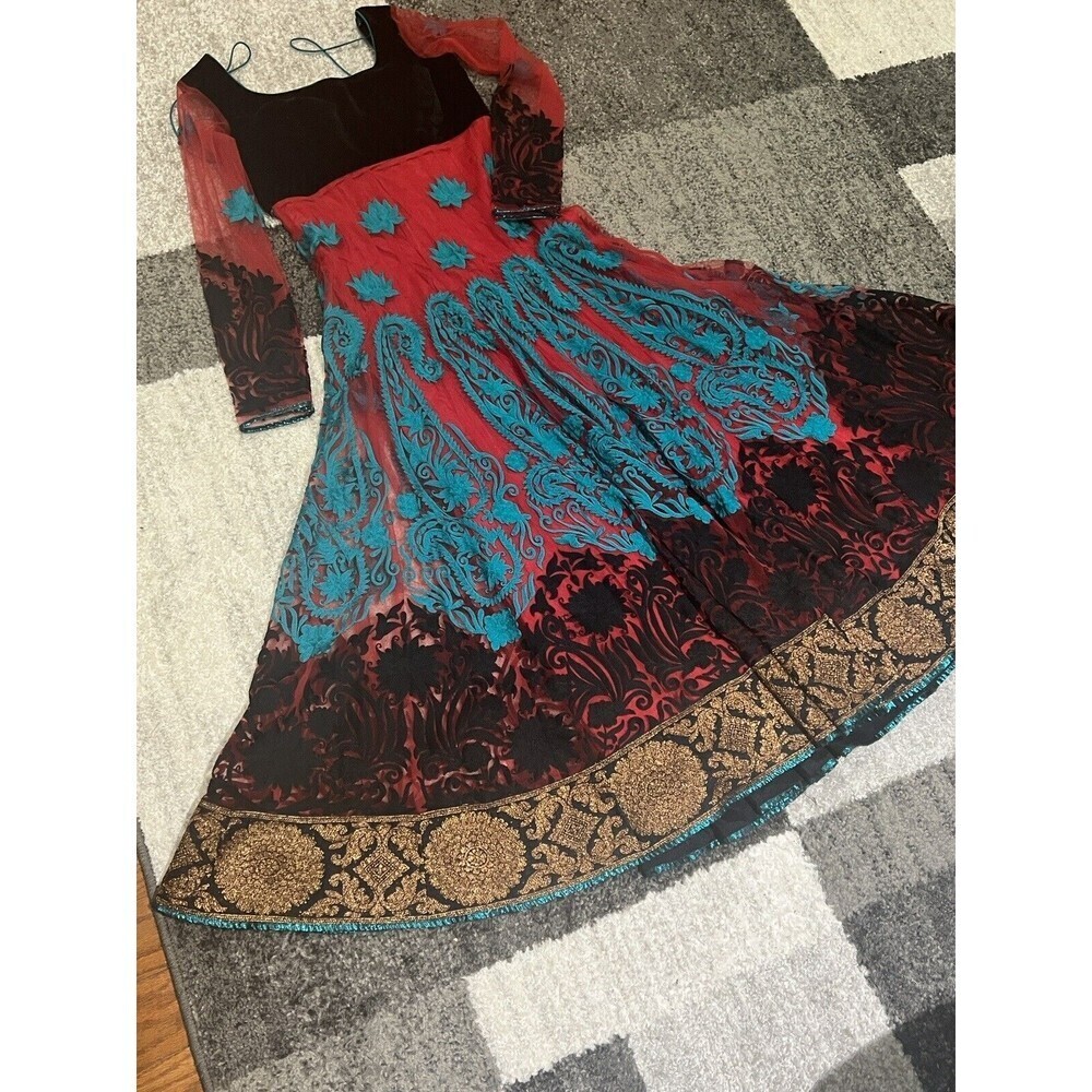 Indian Pakistani Size XS-S Kurta Salwar Dupatta Bollywood Party Dress Top